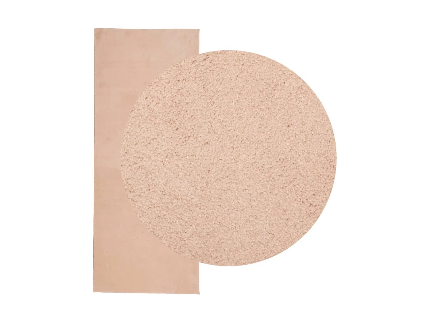 Vloerkleed HUARTE laagpolig zacht wasbaar 80x200 cm roze NL777377