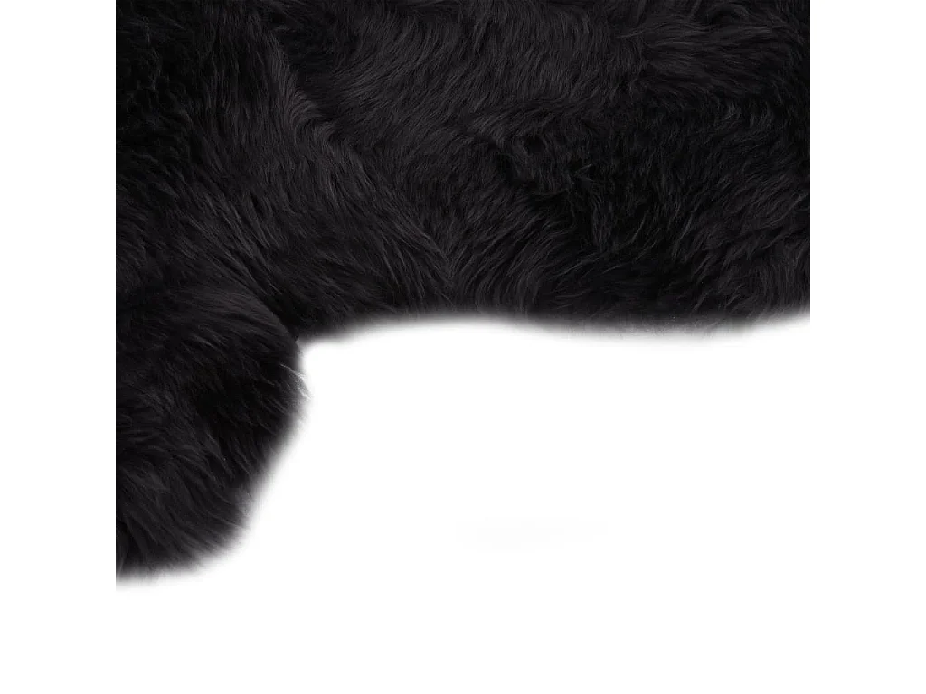 Tapis en peau de mouton 60 x 90 cm Gris foncé QBH44610