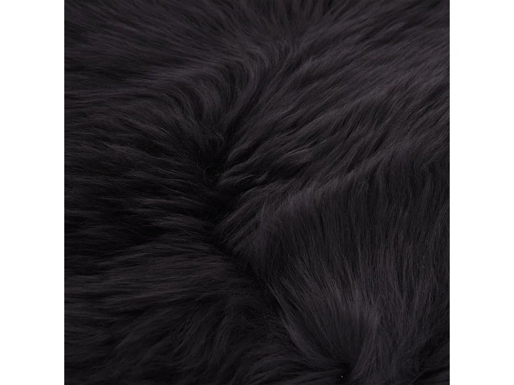 Tapis en peau de mouton 60 x 90 cm Gris foncé QBH44610