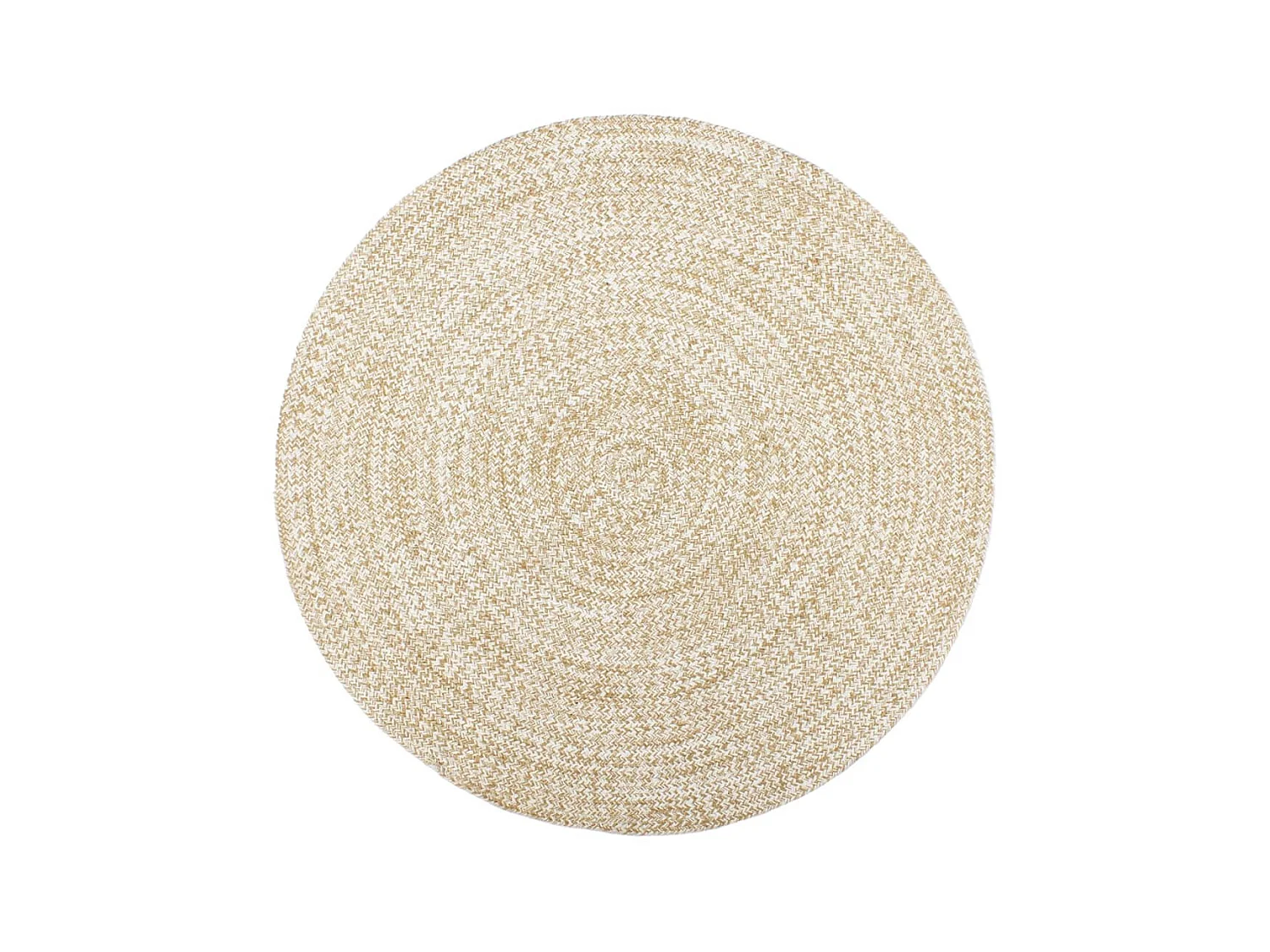 Tapis fait à la main Jute Blanc et marron 180 cm QBH87617