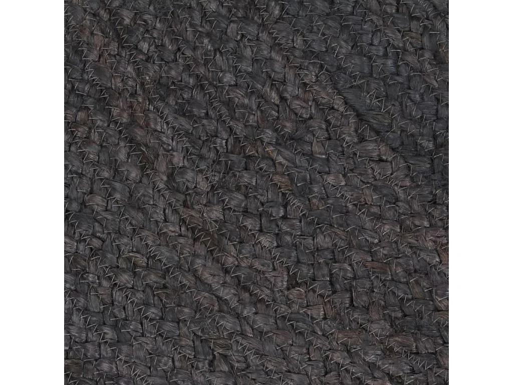Tapis fait à la main Jute Rond 180 cm Gris foncé QBH87452