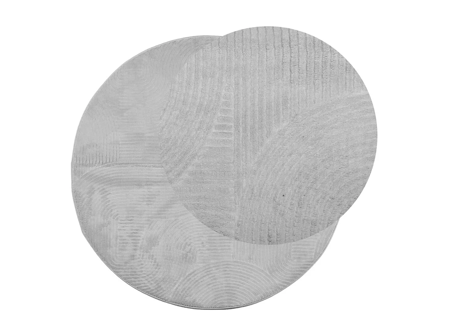 Tapis IZA poils courts style scandinave gris Ø 80 cm QBH46046