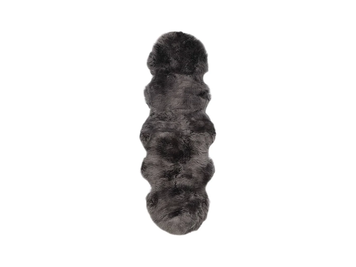 Tapis en peau de mouton 60 x 180 cm Gris clair QBH72796