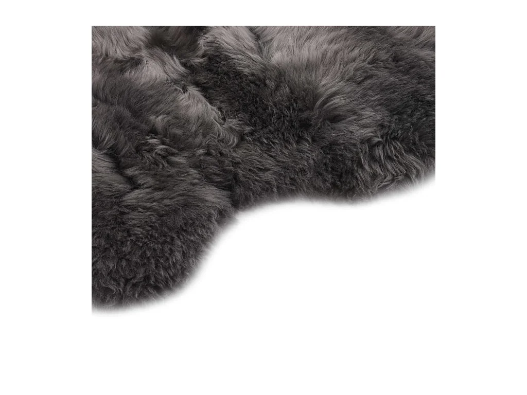 Alfombra de piel de oveja gris claro 60x180 cm ES57677