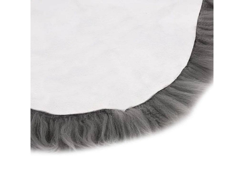 Alfombra de piel de oveja gris claro 60x180 cm ES57677