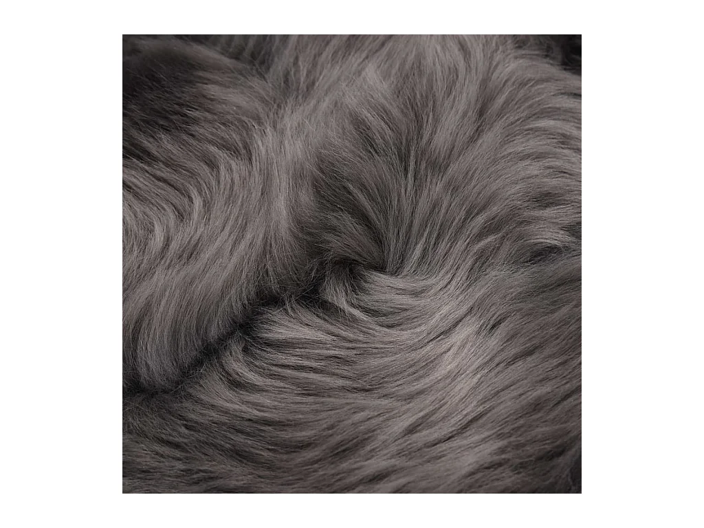 Alfombra de piel de oveja gris claro 60x180 cm ES57677