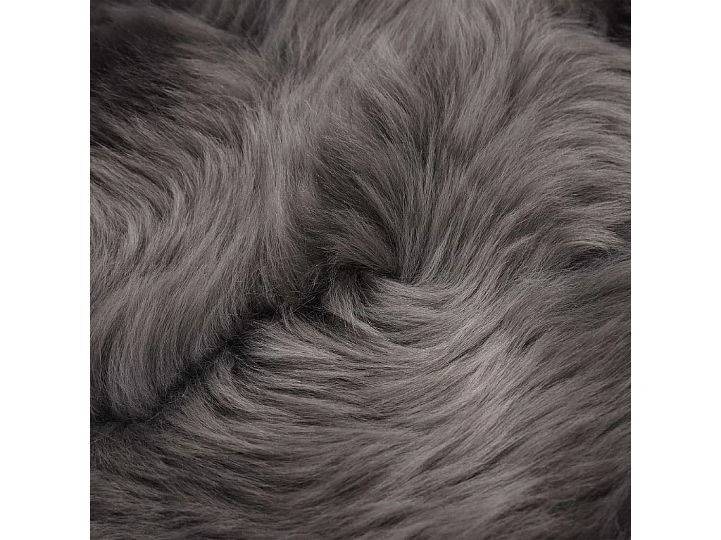 Tapete em pele de carneiro 60x180 cm cinzento-claro PT283253
