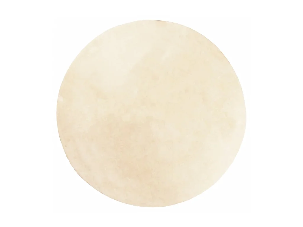 Vloerkleed HUARTE laagpolig zacht wasbaar Ø 100 cm crème NL770958
