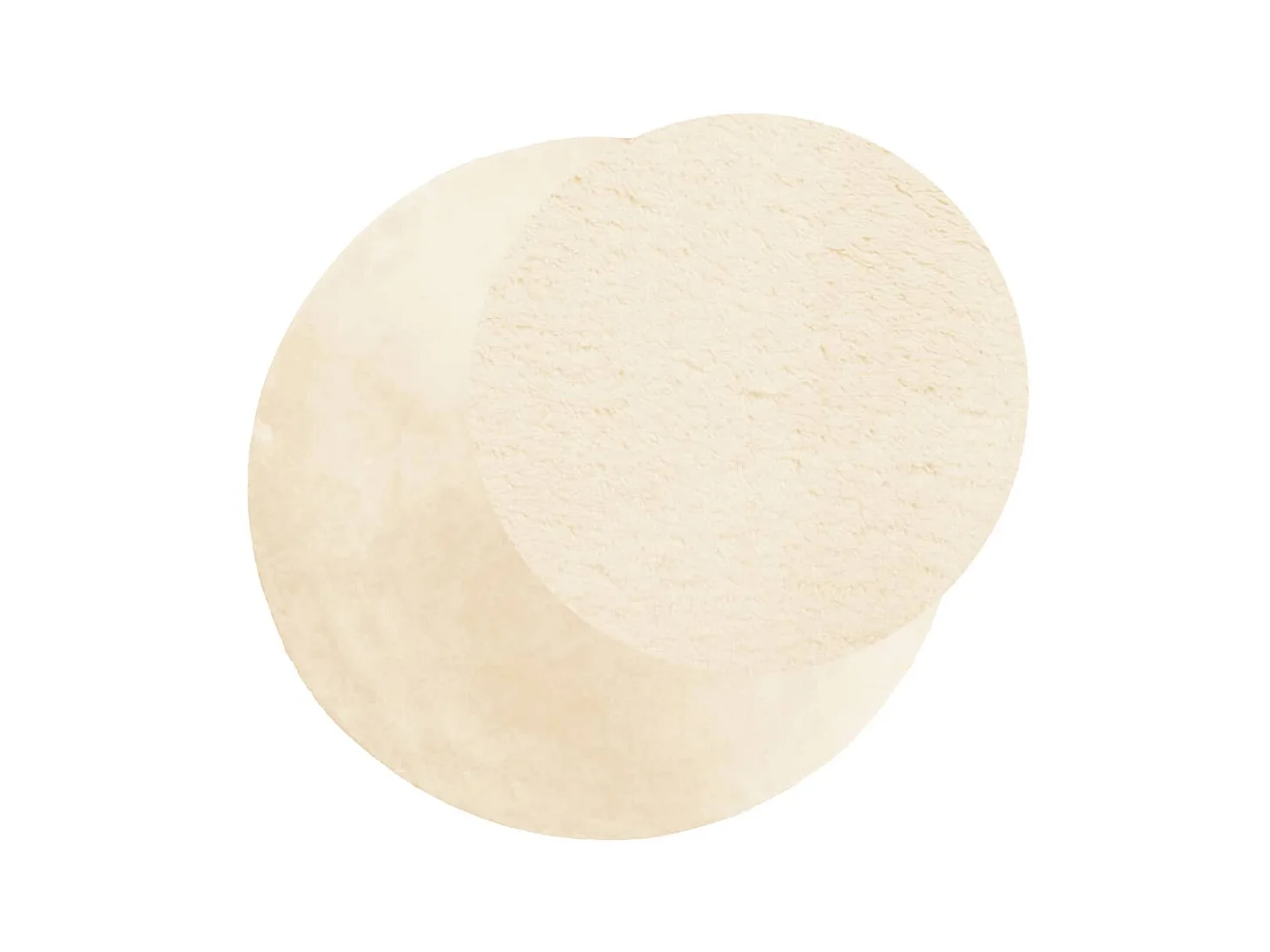 Vloerkleed HUARTE laagpolig zacht wasbaar Ø 100 cm crème NL770958