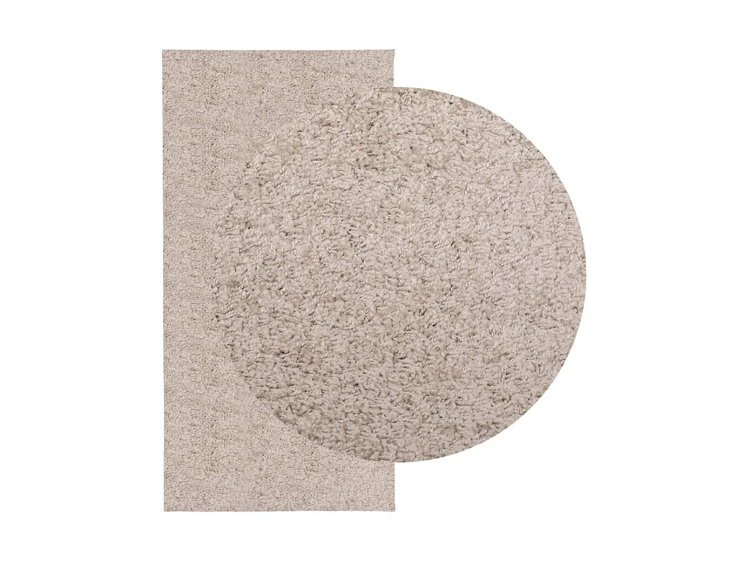 Tapis shaggy à poils longs moderne beige 100x200 cm QBH32327