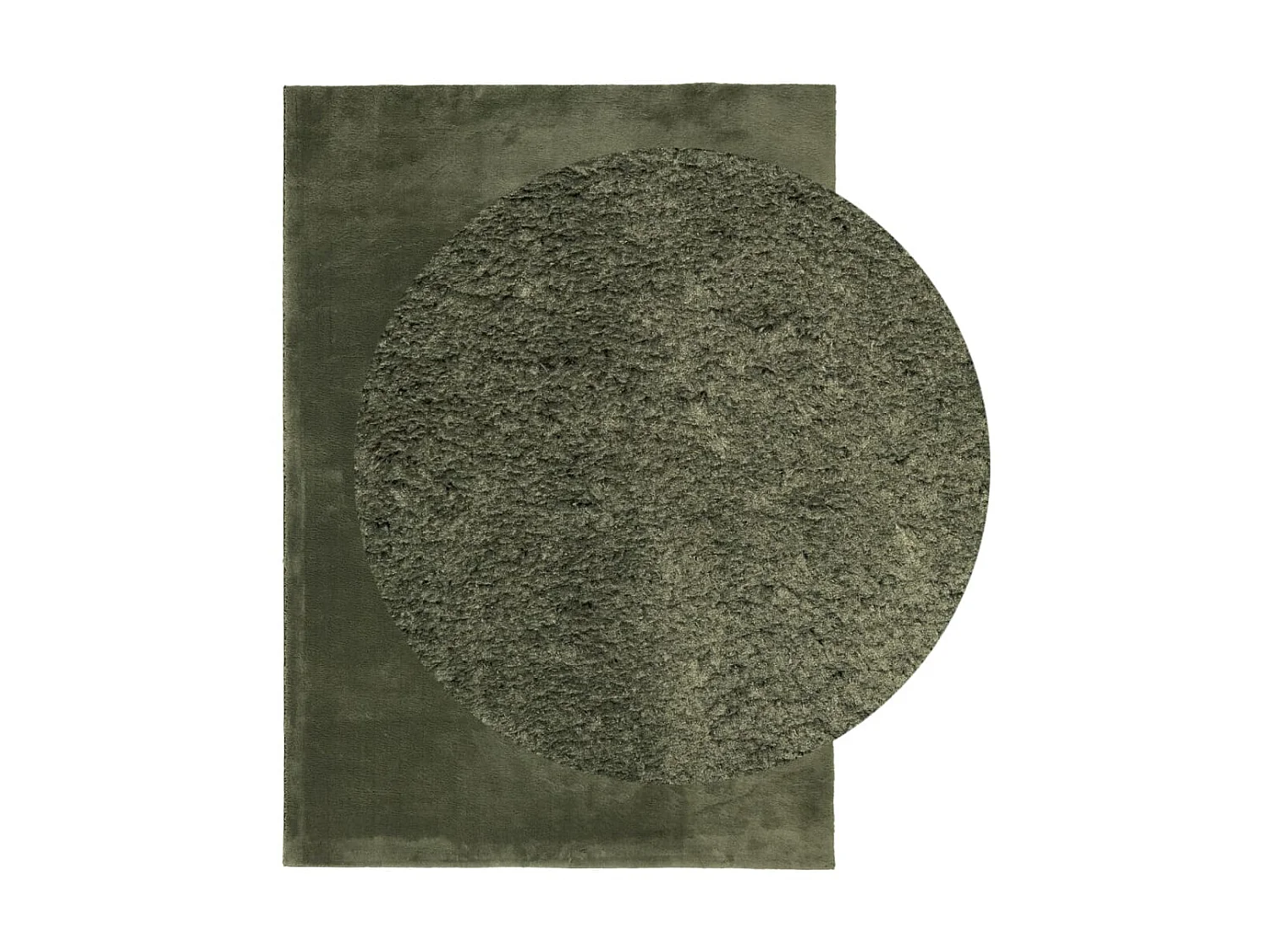 Tapis HUARTE à poils courts doux lavable vert forêt 200x280 cm QBH95099