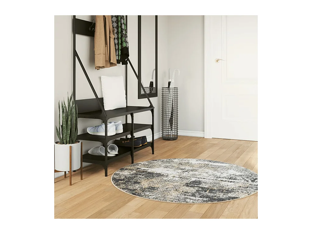 Tapis lavable multicolore Ø 120 cm antidérapant QBH43299
