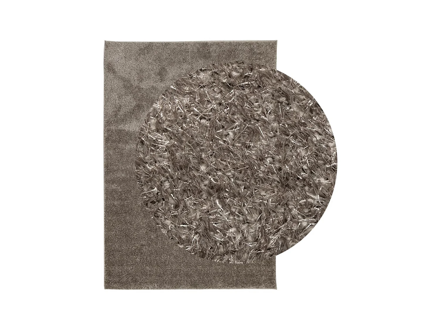 Alfombra pelo largo aspecto brillante ISTAN gris 140x200 cm ES83800