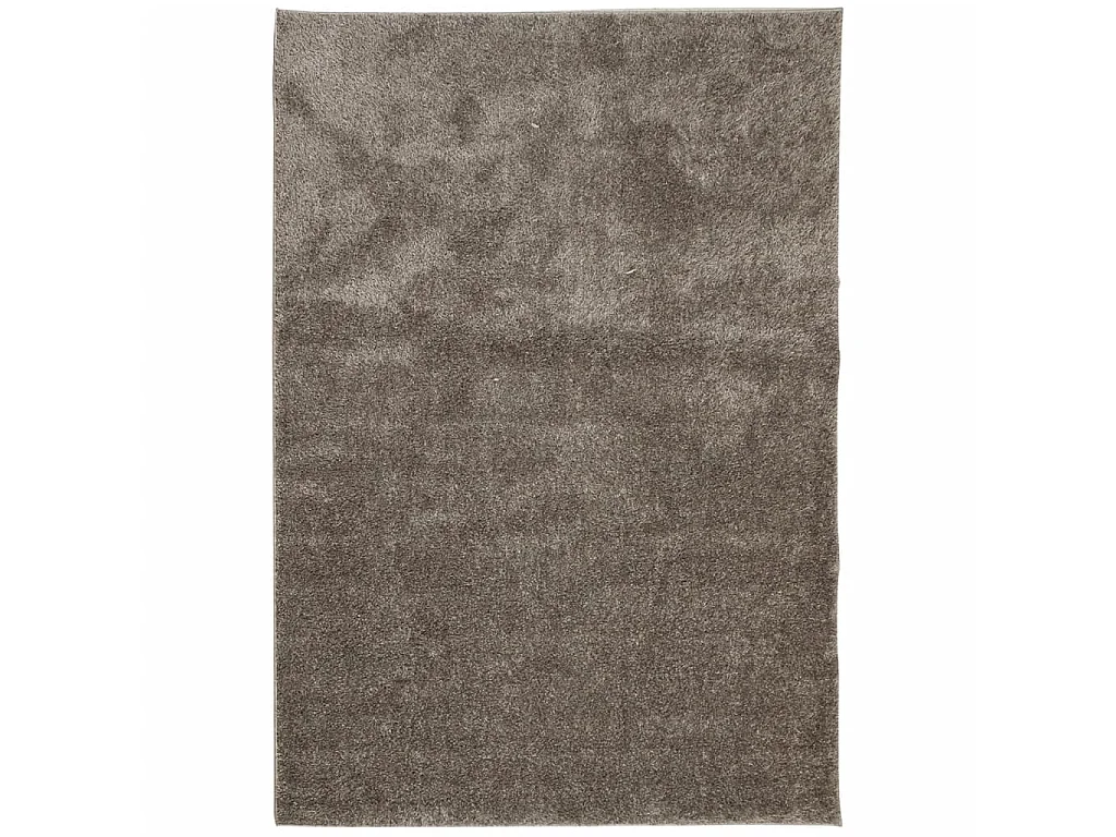 Vloerkleed ISTAN hoogpolig glanzend 140x200 cm grijs NL794872