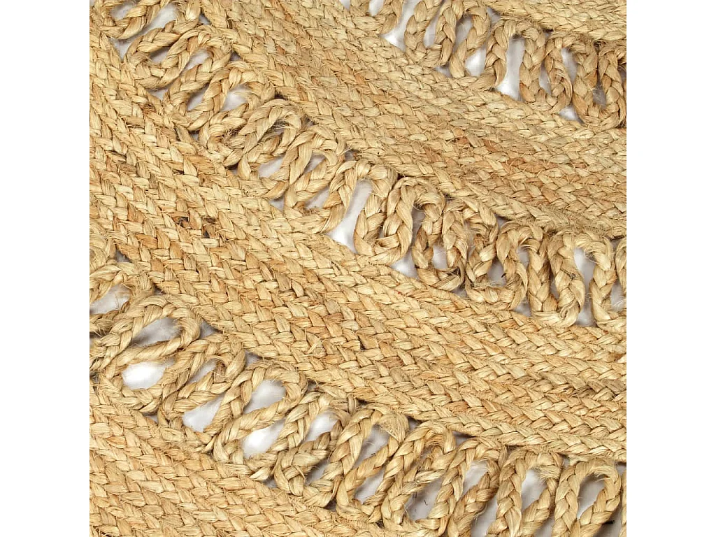 Vloerkleed handgemaakt 120 cm gevlochten jute NL196768