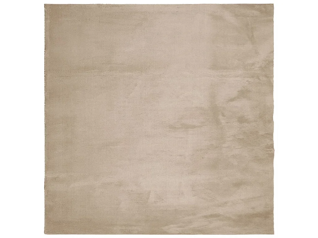 Alfombra de pelo corto suave lavable HUARTE arena 160x160 cm ES73072