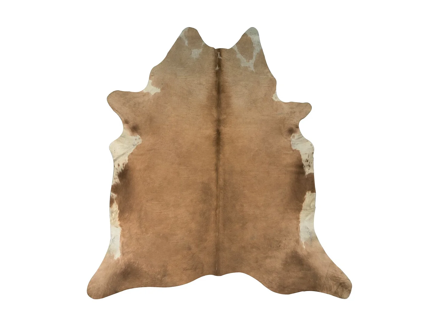 Tapete em couro de vaca genuíno 180x220 cm castanho e branco PT908927