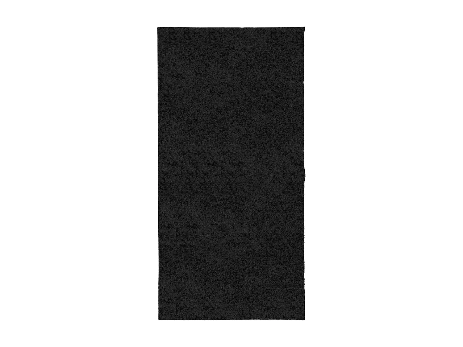 Tapis shaggy à poils longs moderne noir 100x200 cm QBH76811