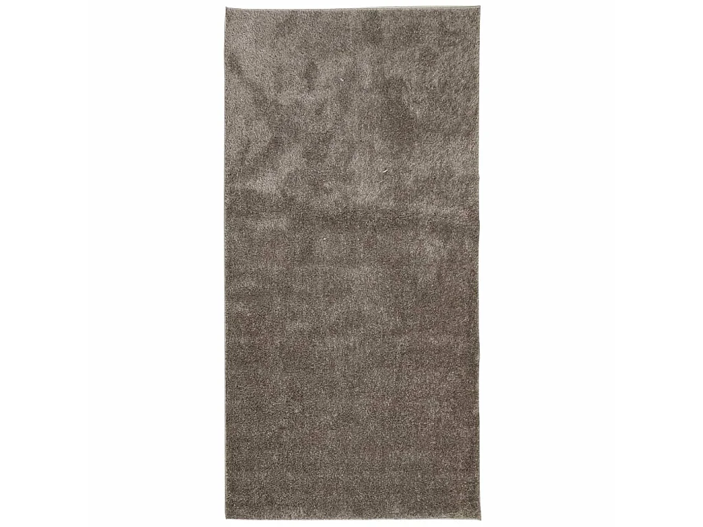 Tapis ISTAN à poils longs aspect brillant gris 100x200 cm QBH55191