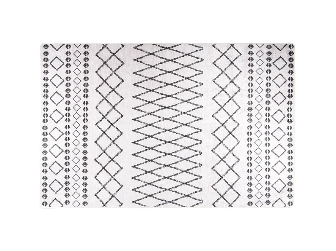 Tapis lavable antidérapant 160x230 cm Noir et blanc QBH48708