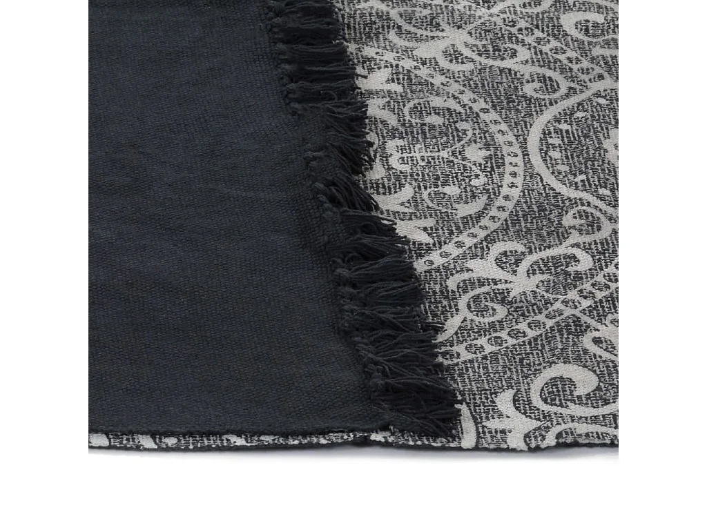 Tapis Kilim Coton 120 x 180 cm avec motif Gris QBH22638