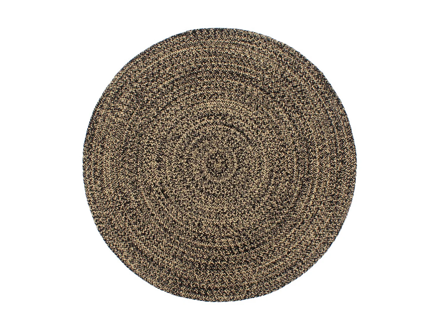 Tapis fait à la main Jute Noir et marron 240 cm QBH64735