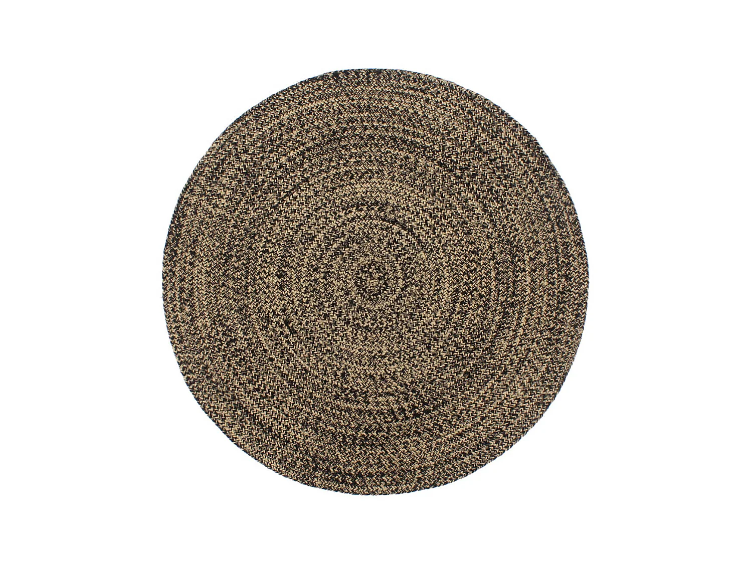 Tapis fait à la main Jute Noir et marron 240 cm QBH64735