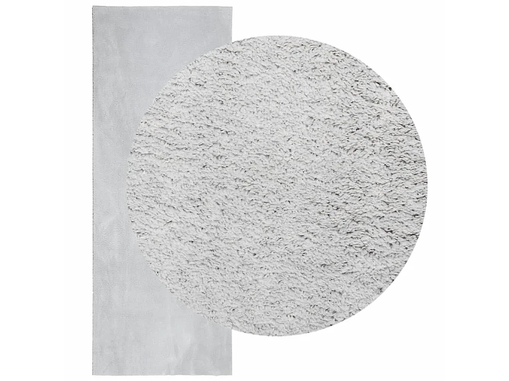 Tapis HUARTE à poils courts doux et lavable gris 80x200 cm QBH59402