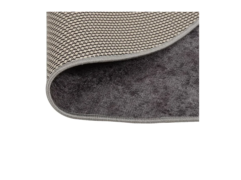 Vloerkleed wasbaar anti-slip ø120 cm grijs NL766541