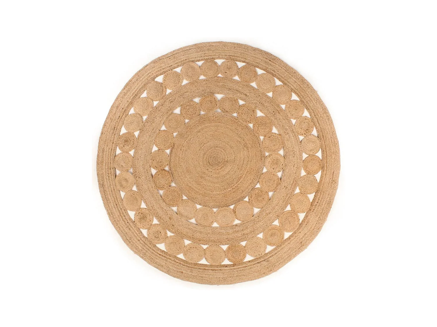 Tapis Design tressé Jute 240 cm Rond QBH85788