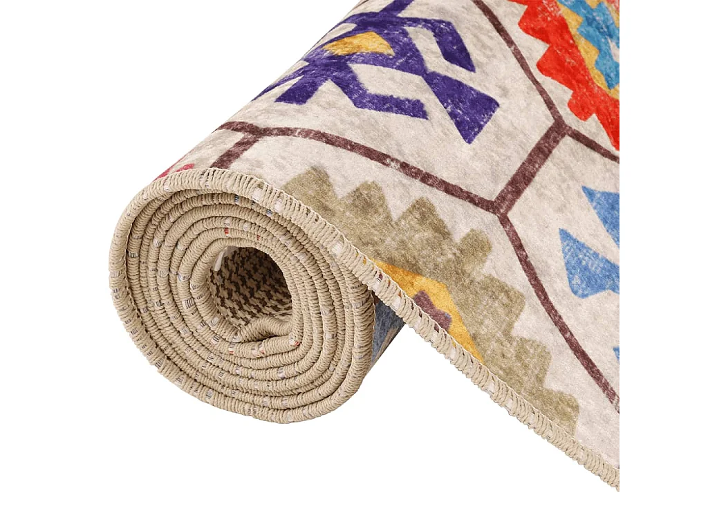 Tapete lavável antiderrapante 190x300 cm multicor PT834780