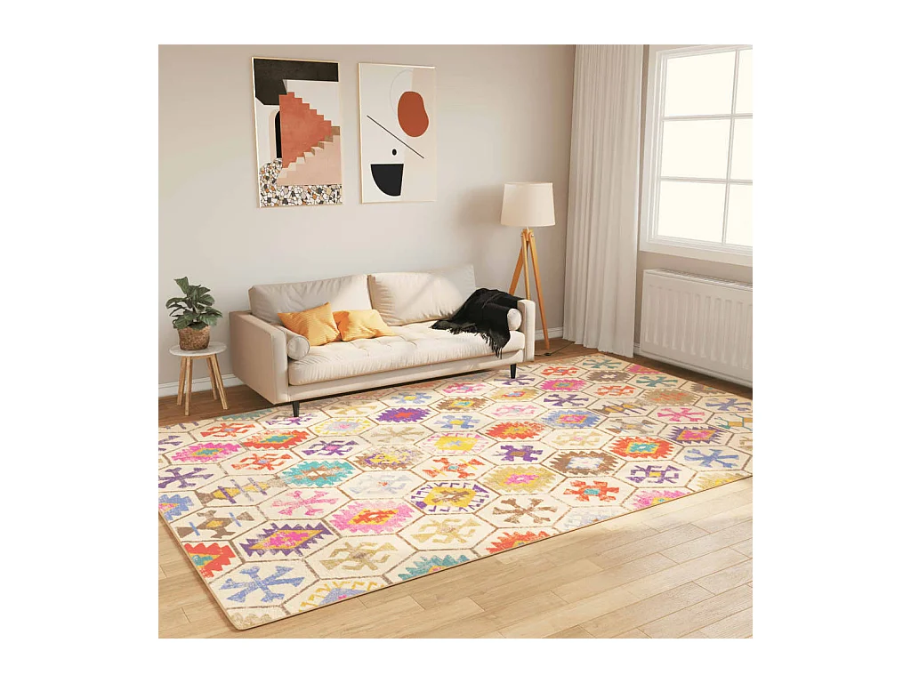 Tapis lavable multicolore 190x300 cm antidérapant QBH77253