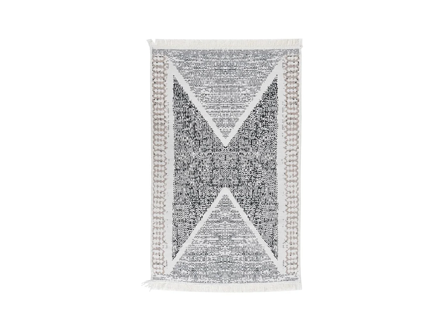 Tapis Noir et gris 160x230 cm Coton QBH14821