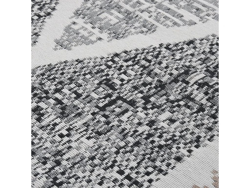 Tapis Noir et gris 160x230 cm Coton QBH14821