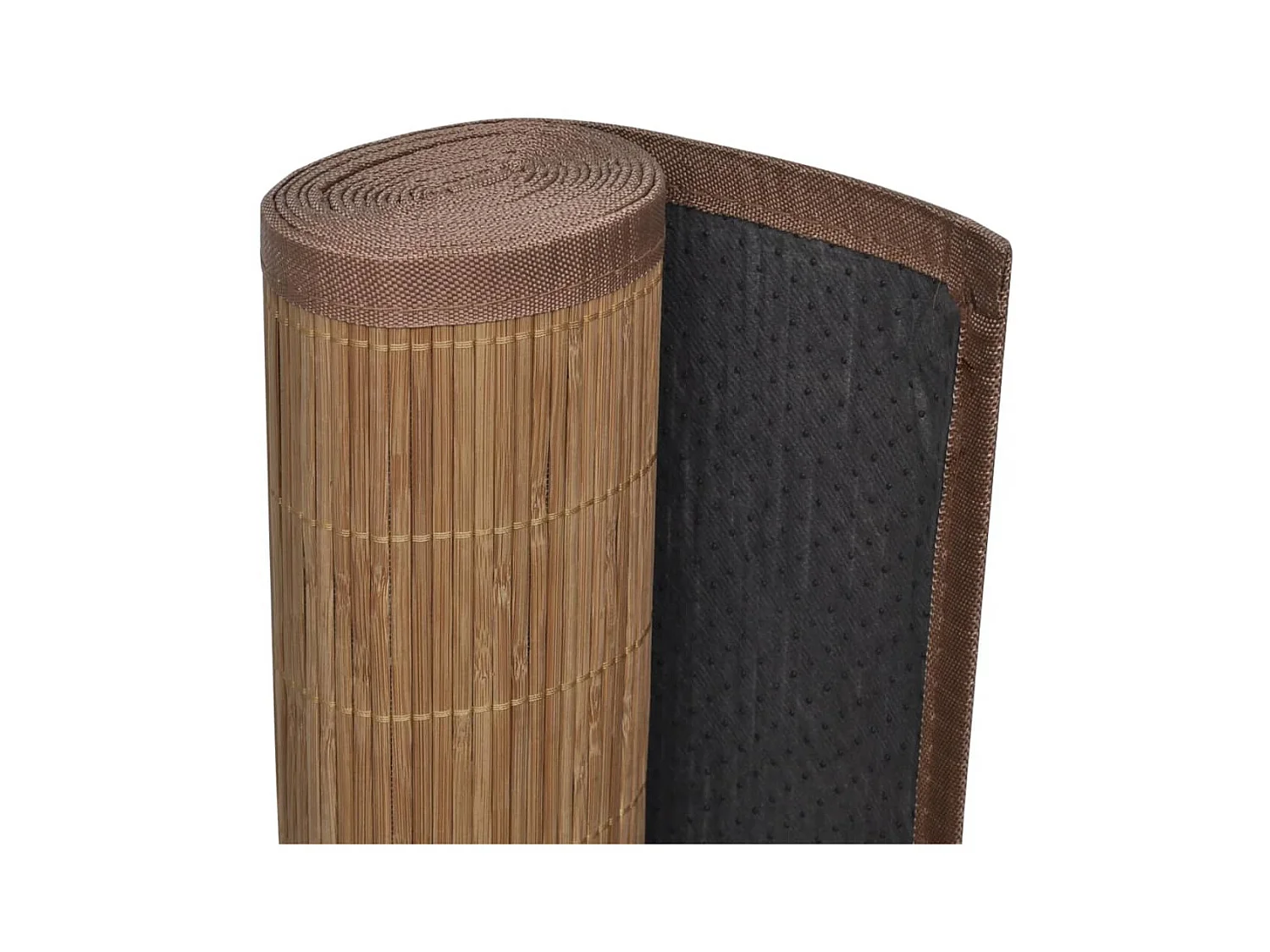 Alfombra rectangular de bambú marrón 120 x 180 cm ES27485