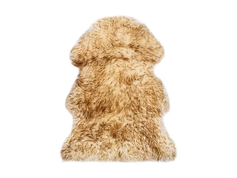 Vloerkleed 60x90 cm schapenvacht gemêleerd bruin NL285772