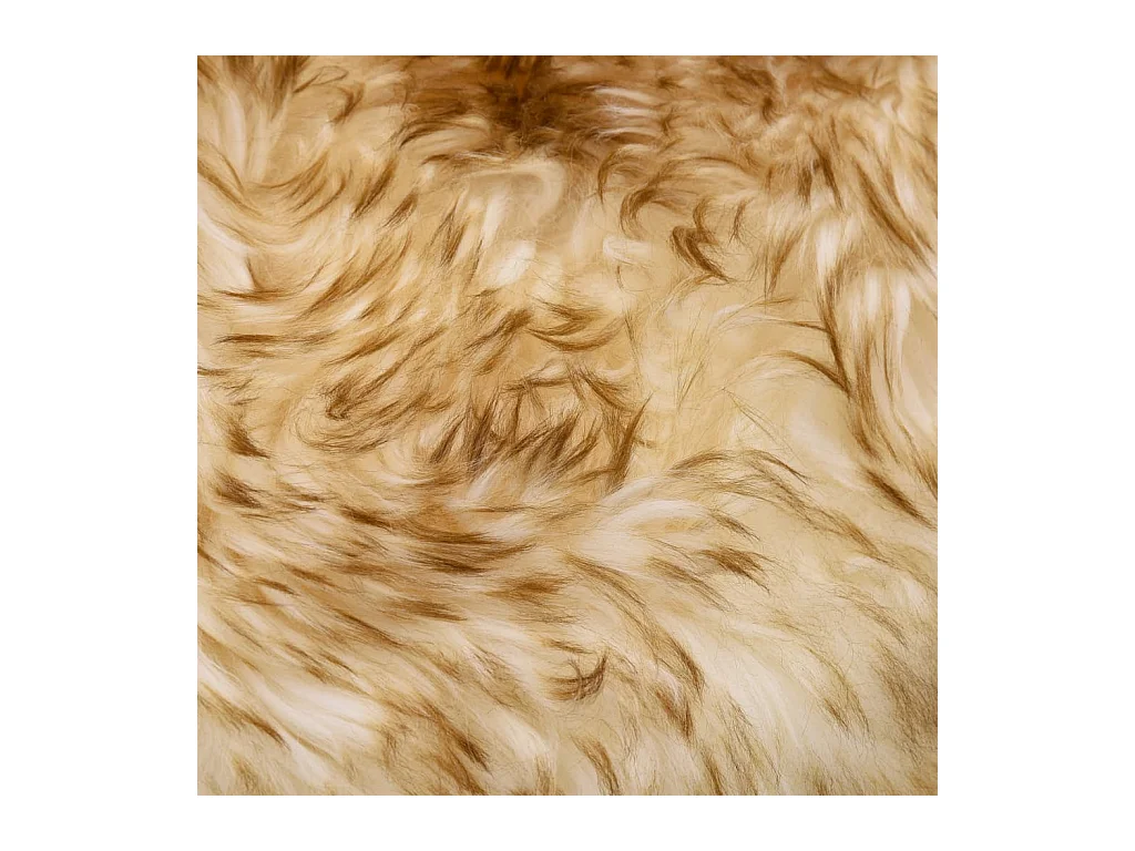 Alfombra de piel de oveja marrón mezcla 60x90 cm ES38671