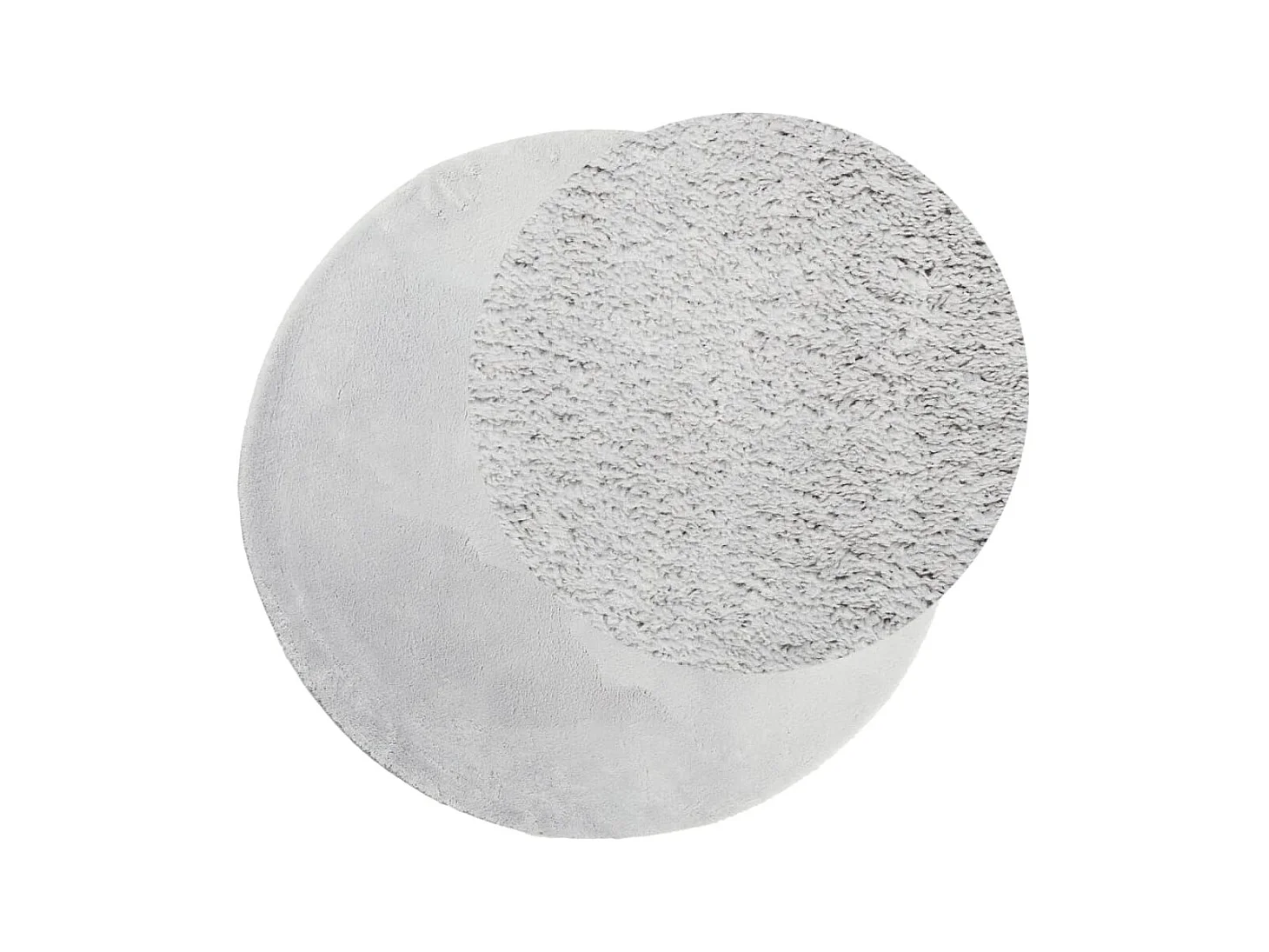 Vloerkleed HUARTE laagpolig zacht wasbaar Ø 100 cm grijs NL383499