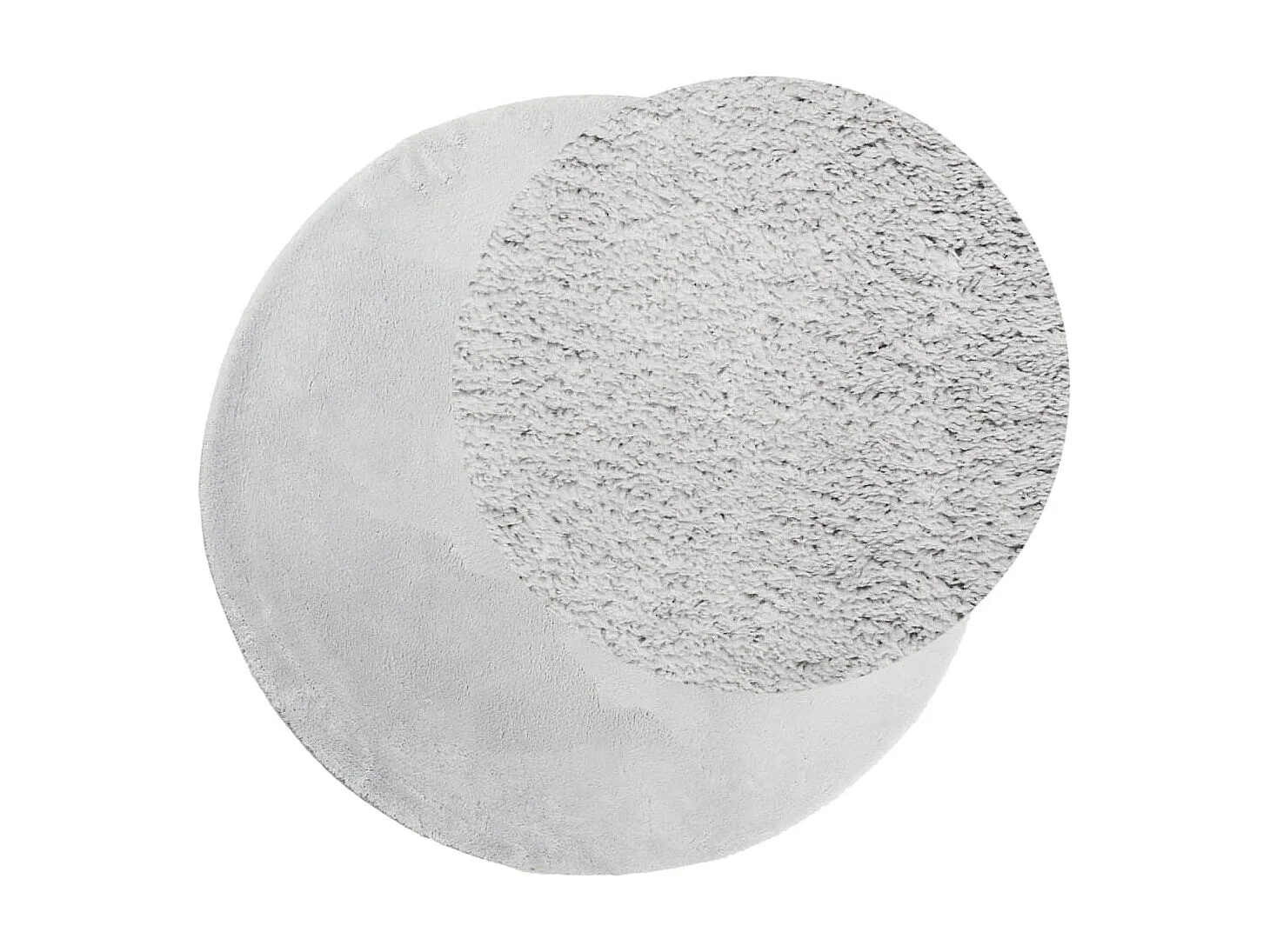 Tapis HUARTE à poils courts doux et lavable gris Ø 100 cm QBH56371