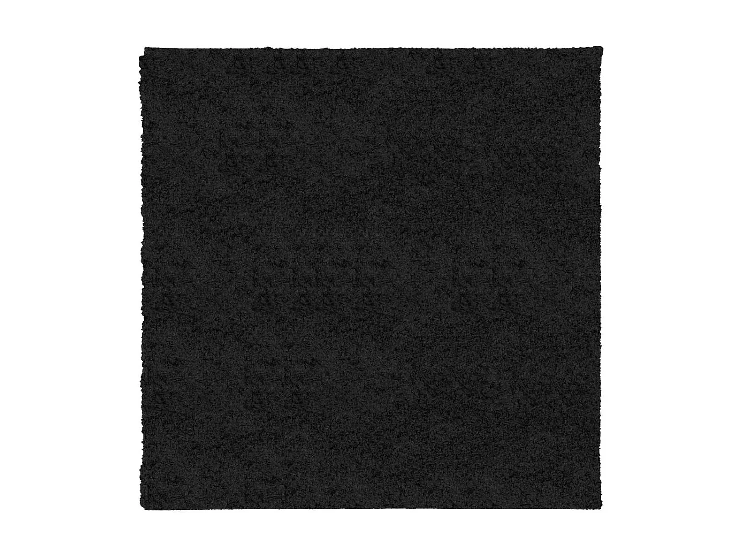 Tapis shaggy à poils longs moderne noir 160x160 cm QBH40441