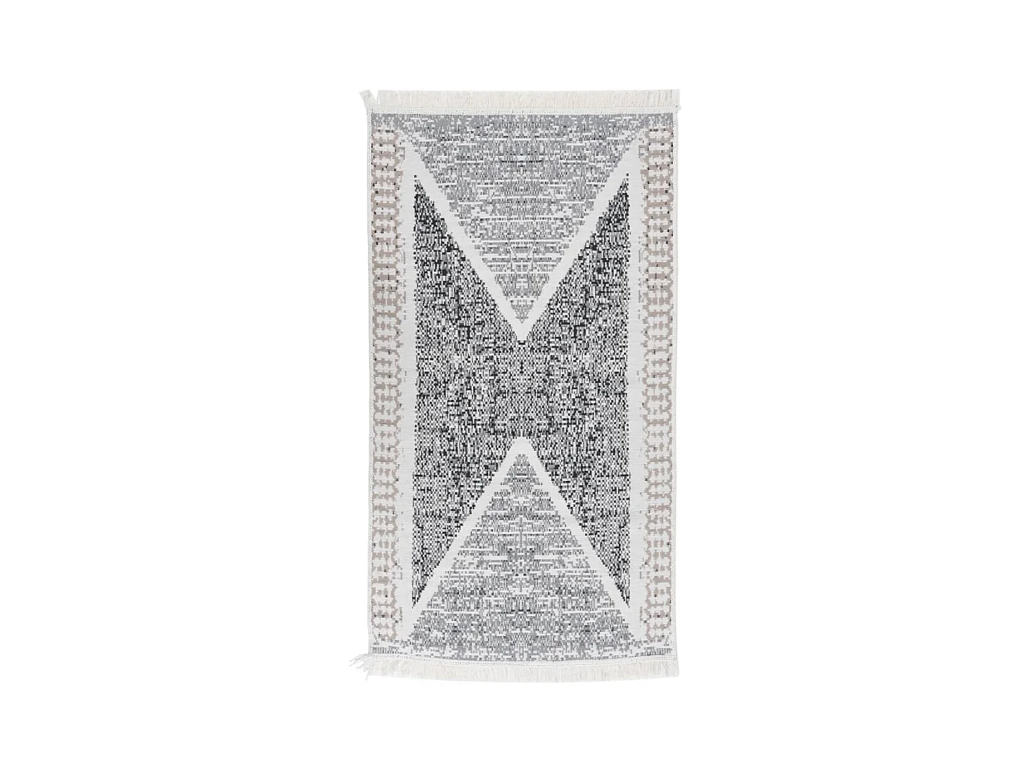 Tapis Noir et gris 120x180 cm Coton QBH80710