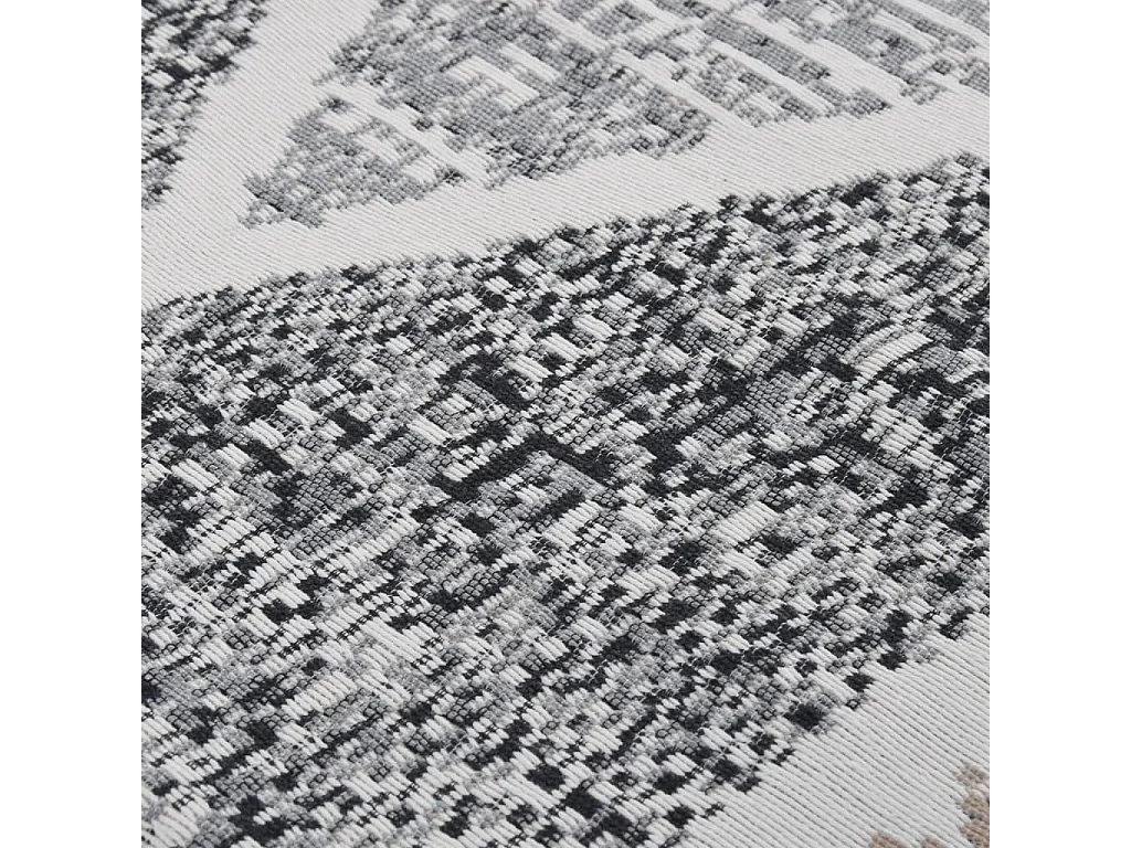 Vloerkleed 120x180 cm katoen zwart en grijs NL511378