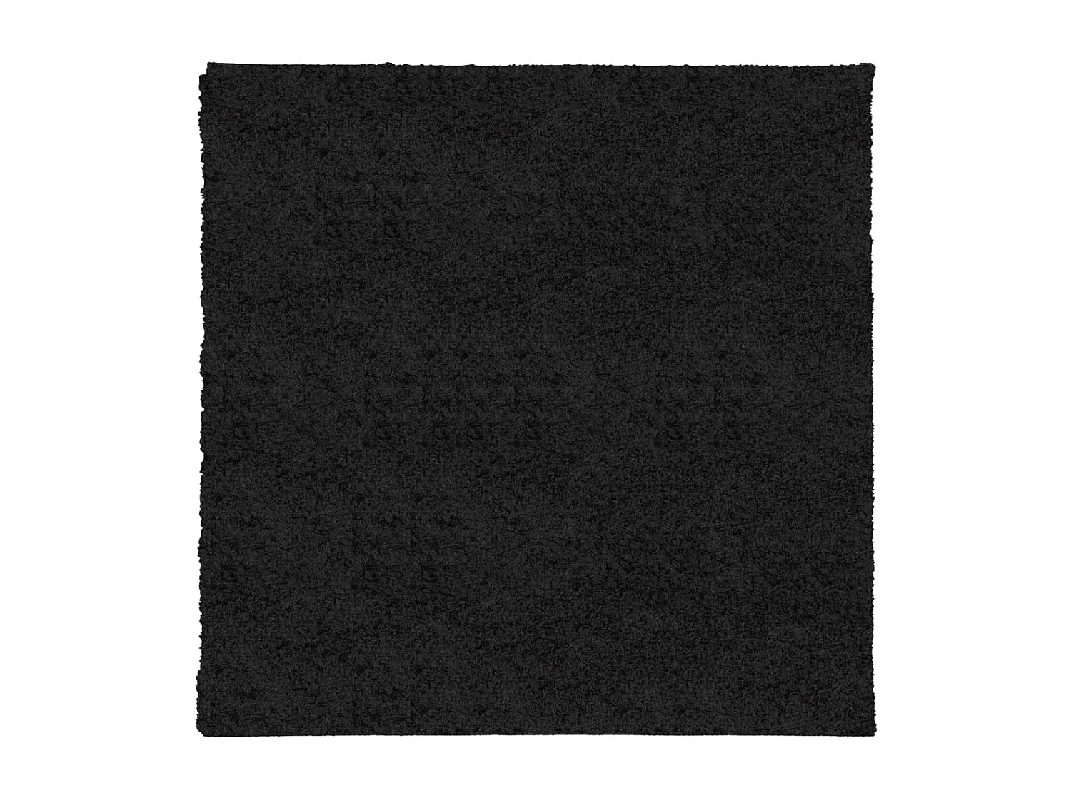 Tapis shaggy à poils longs moderne noir 240x240 cm QBH44789