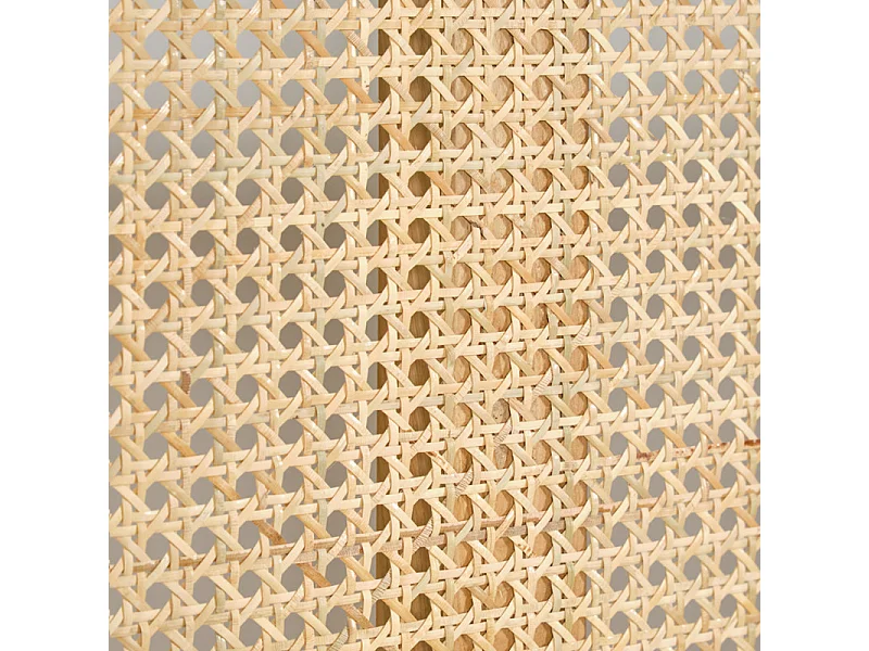 Tête de lit en bois massif avec cannage en rotin L. 160 cm - BRUNO