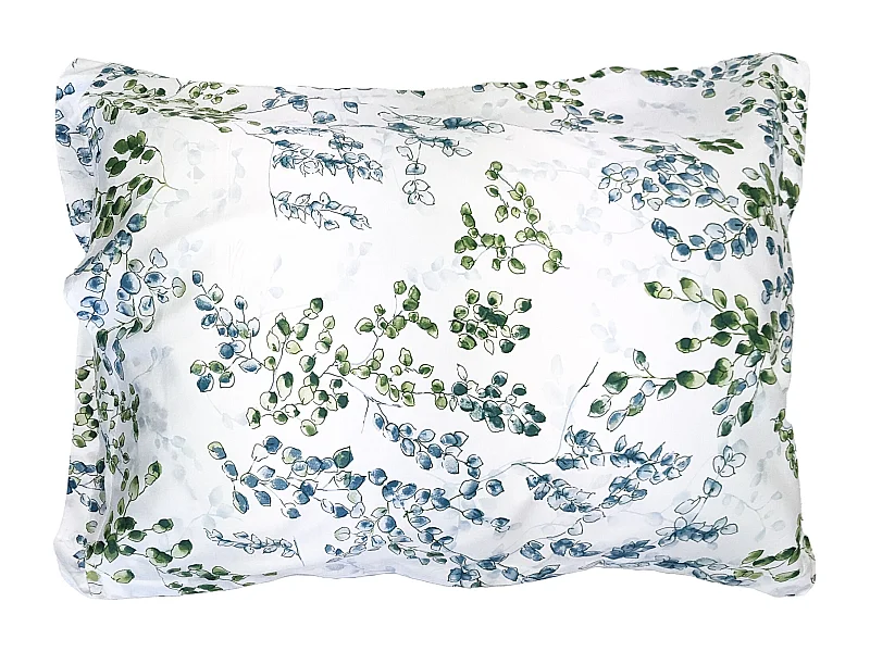 Taie d'oreiller 50x70 cm satin de coton ANGÈLE vert tilleul