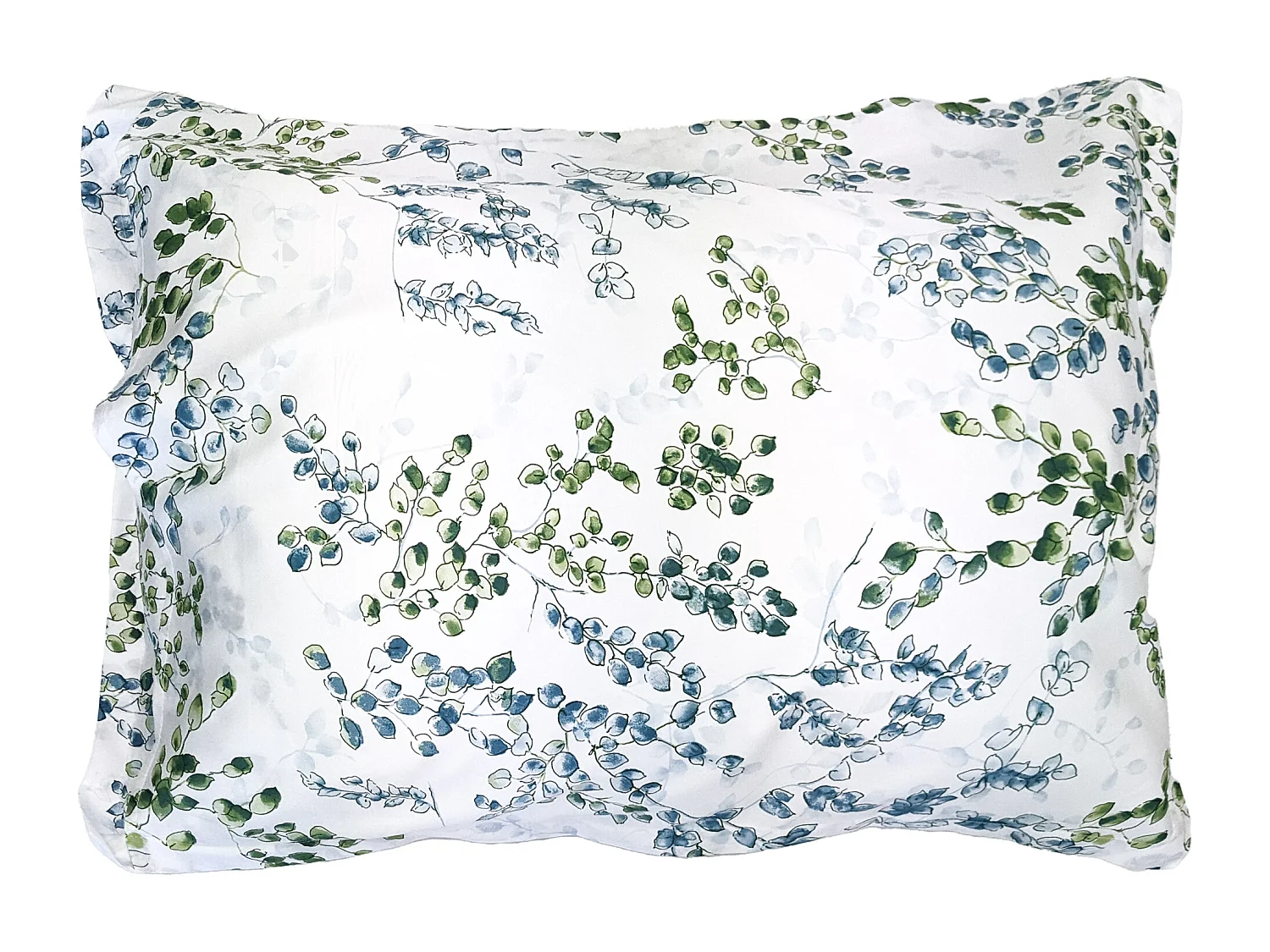 Taie d'oreiller 50x70 cm satin de coton ANGÈLE vert tilleul