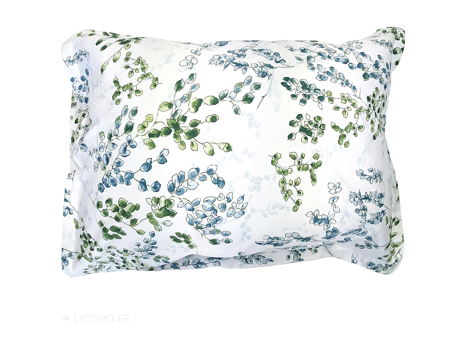 Taie d'oreiller 50x70 cm satin de coton ANGÈLE vert tilleul