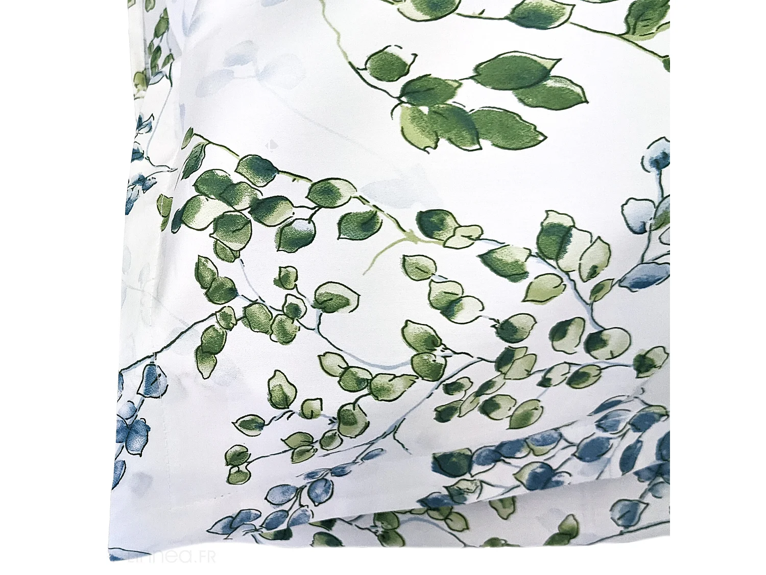 Taie d'oreiller 50x70 cm satin de coton ANGÈLE vert tilleul