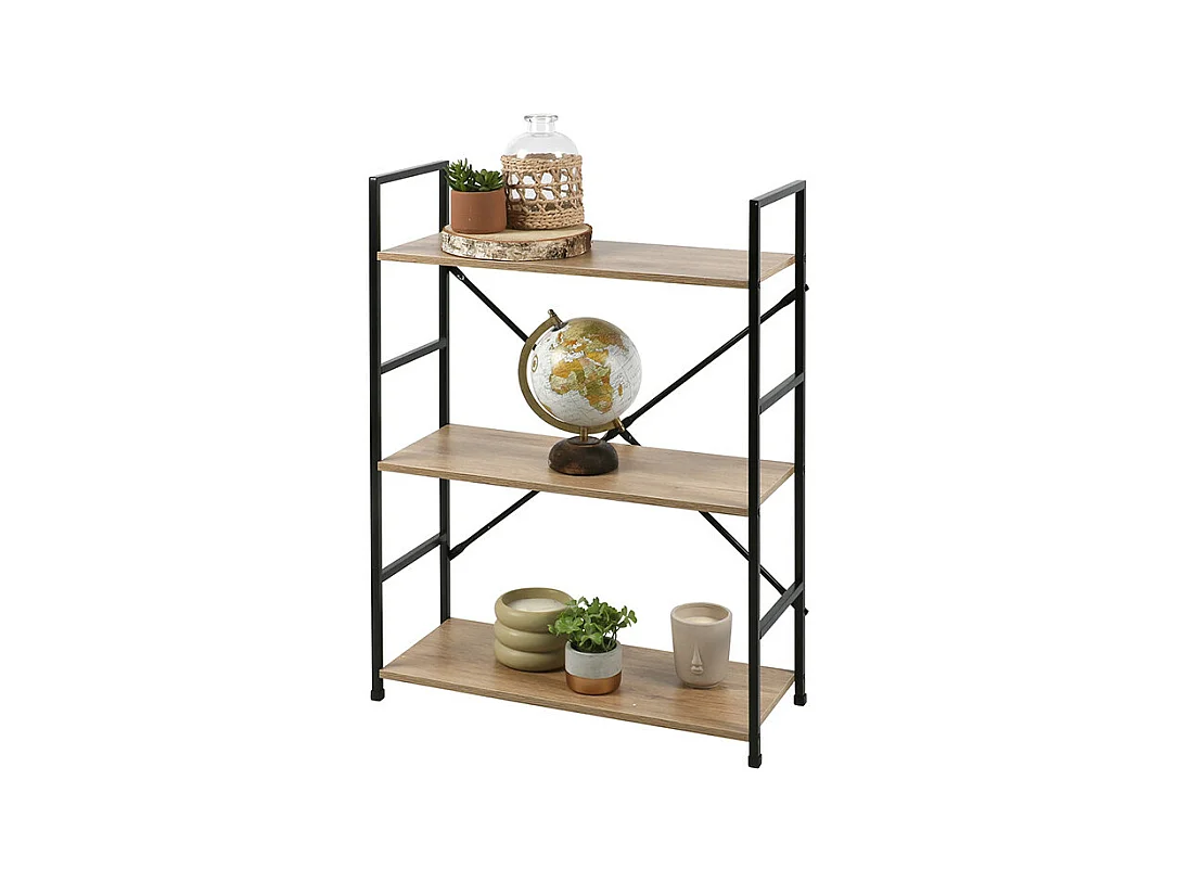 Etagère large 3 niveaux design échelle métal Colorado