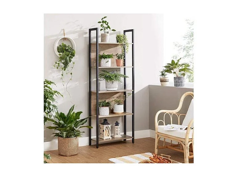 Etagère large 5 niveaux design échelle métal Colorado